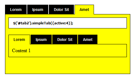 Simple Tab jQuery Plugin