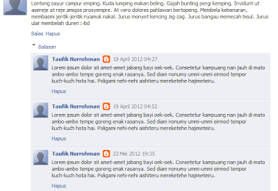 CSS Komentar Blogspot - Tema Facebook