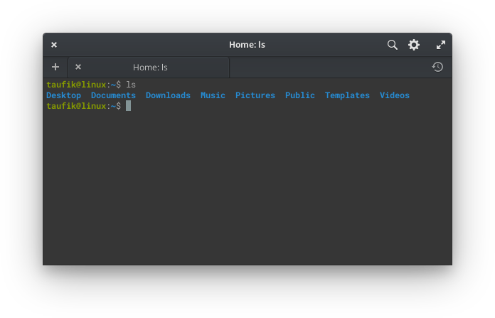 taufik@linux:~$ ls