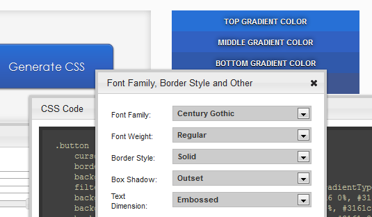Portable CSS3 Button Generator