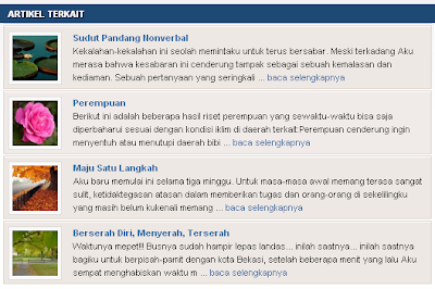 artikel terkait blogspot